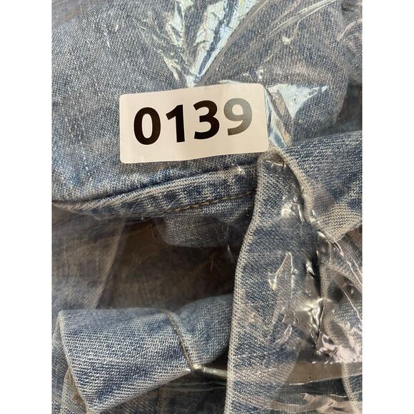 Y2K 90s Vintage Womens Jacket Sz XL Oversized Zip Denim Hoodie Utility Workwear - Picture 12 of 12